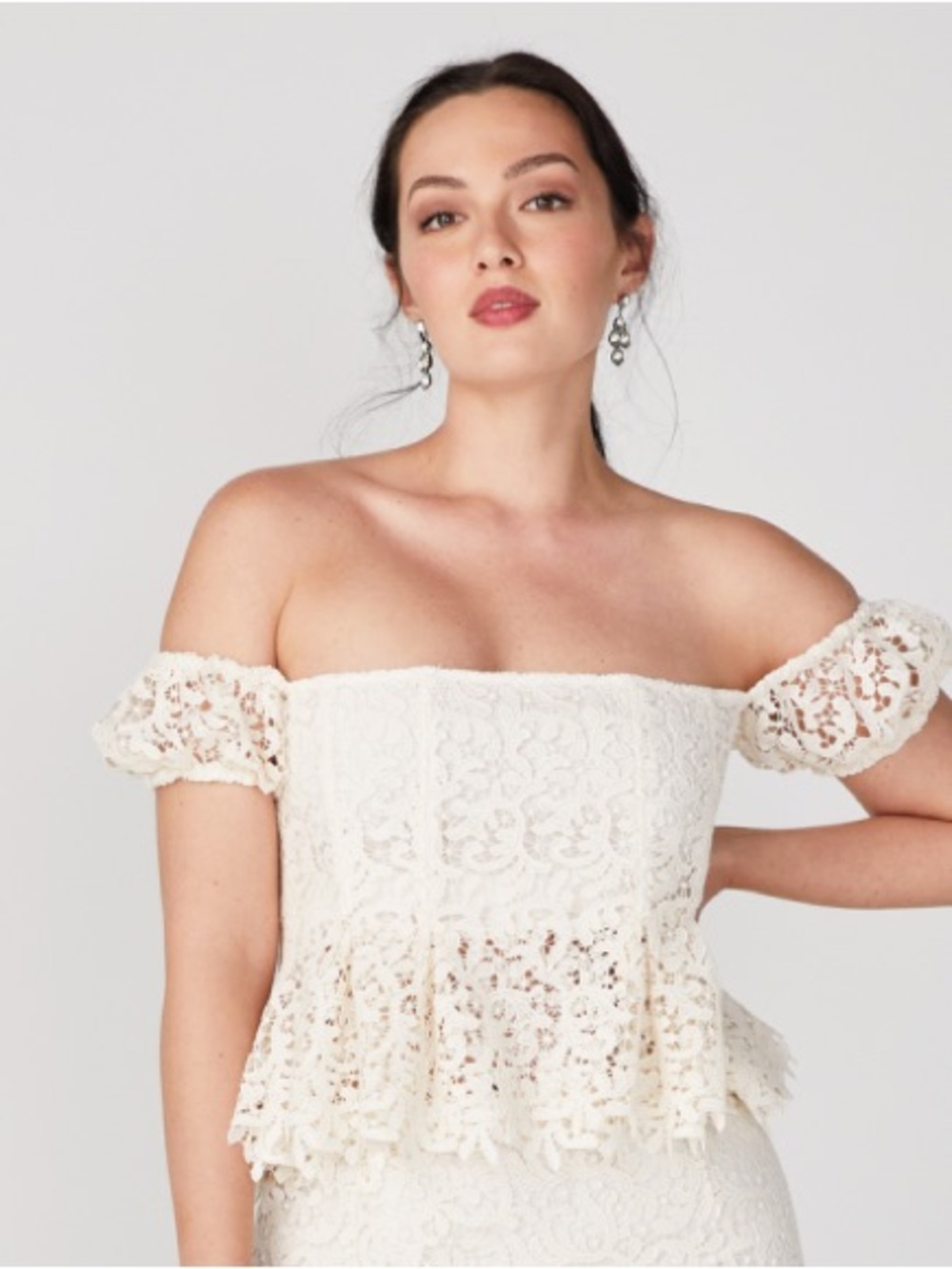 Brock Collection x Over The Moon Emilie Off-The-Shoulder Lace Top